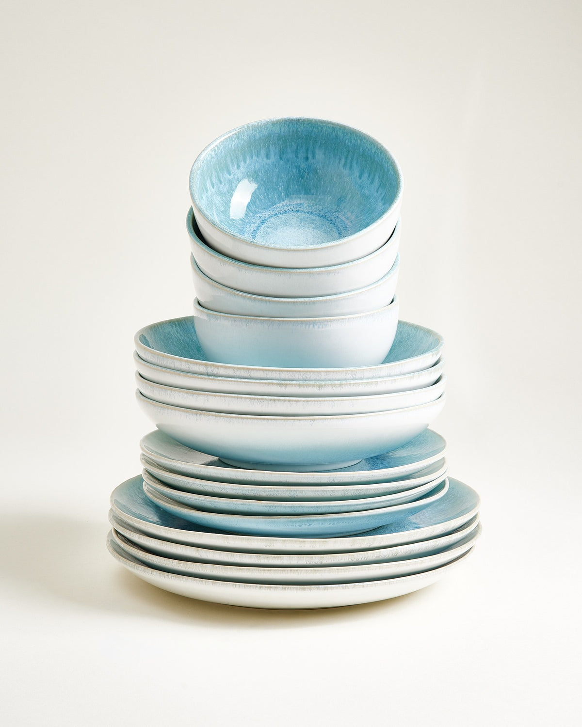 Alcachofra - Set di stoviglie verde-blu 16 pezzi