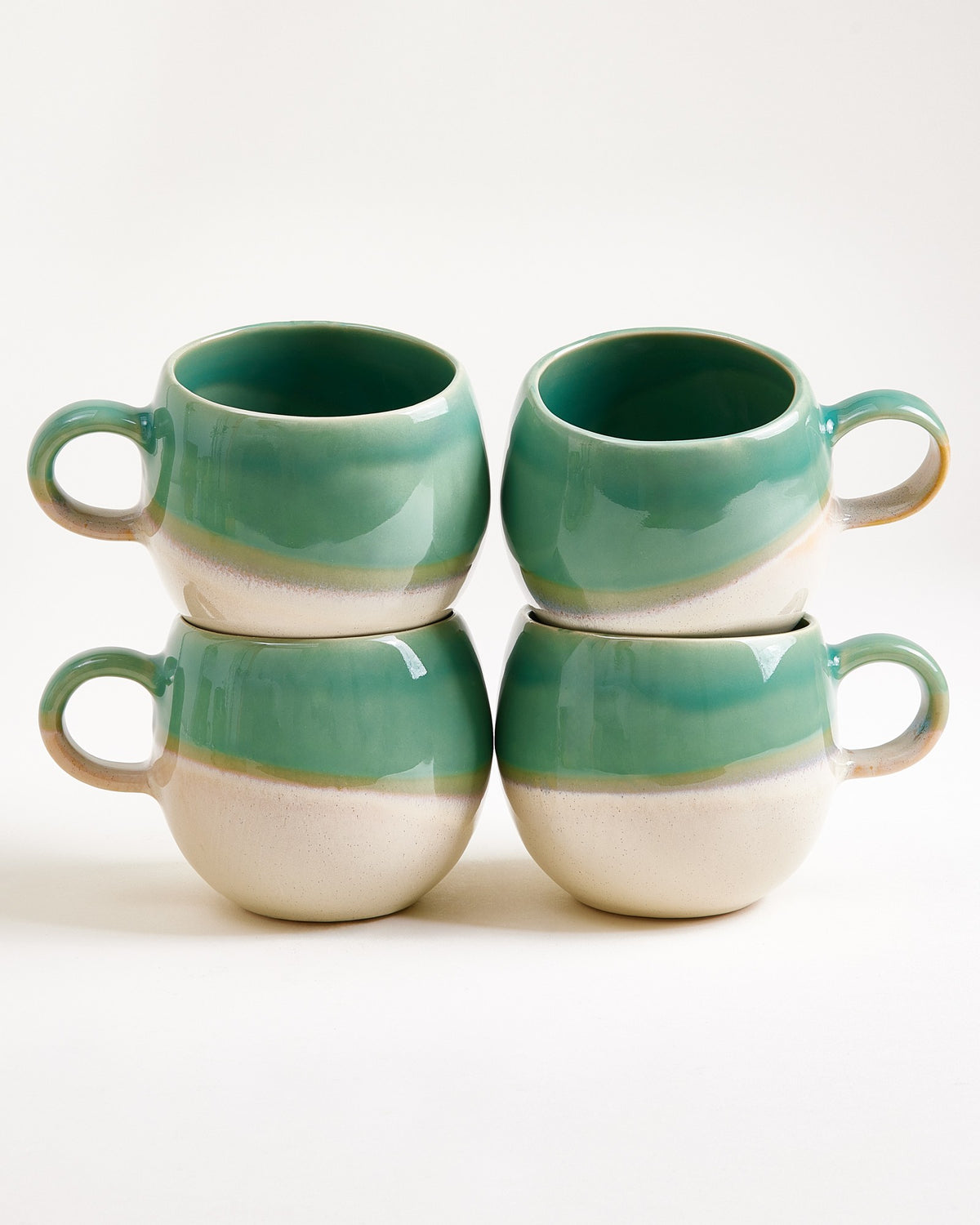 Bica Tasse groß hellgrün sand 4er-Set