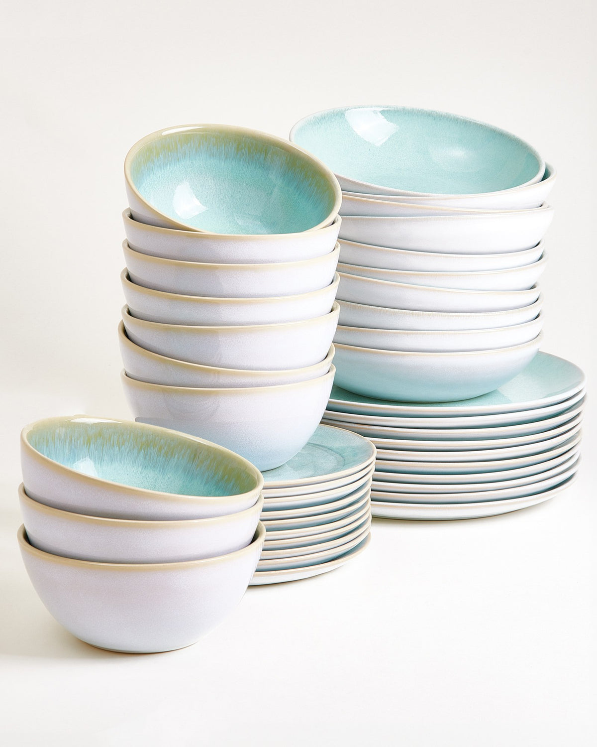 Cordoama - Set di stoviglie classico verde menta 40 pezzi