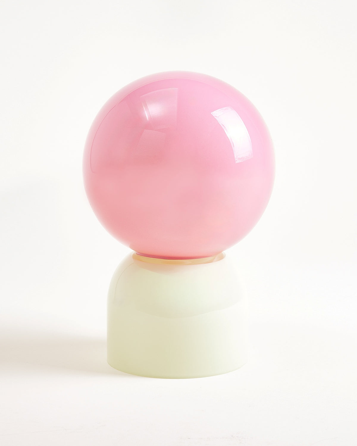 Lumo - Lampada in vetro rosa verde chiaro