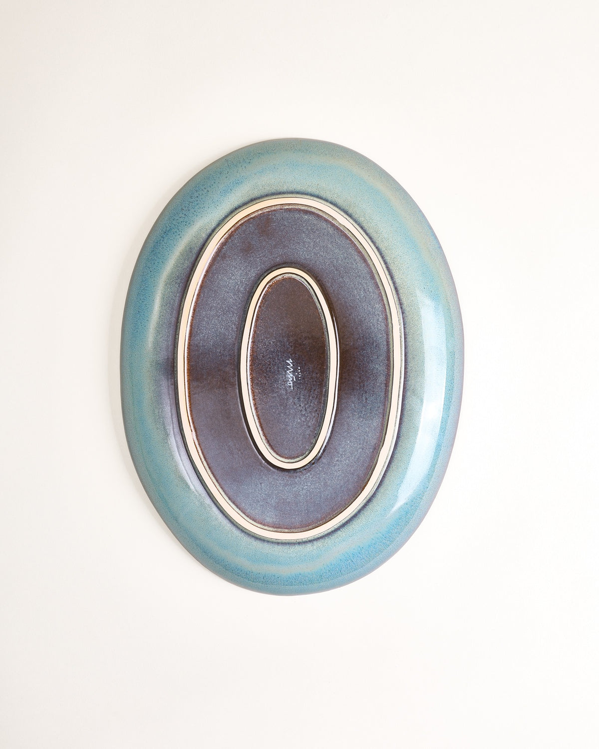 Madeira Servierplatte L oval grünblau
