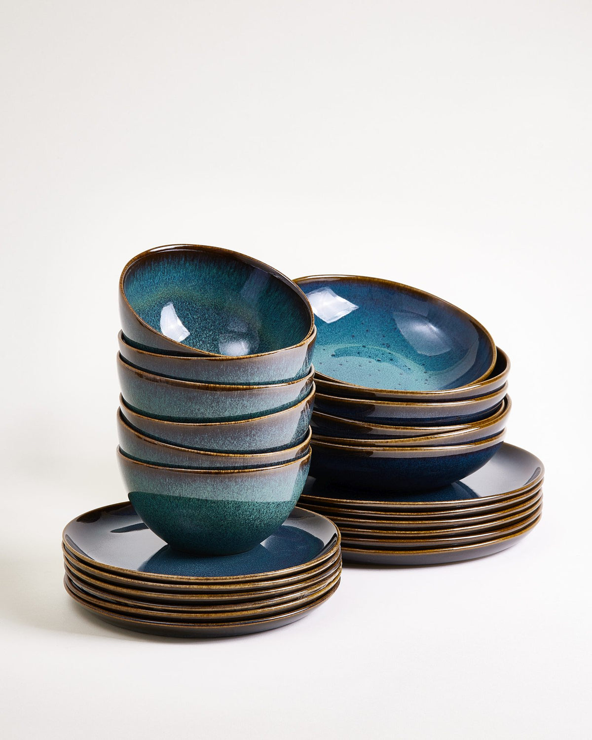 Melides - Set di stoviglie oceanblue 24 pezzi