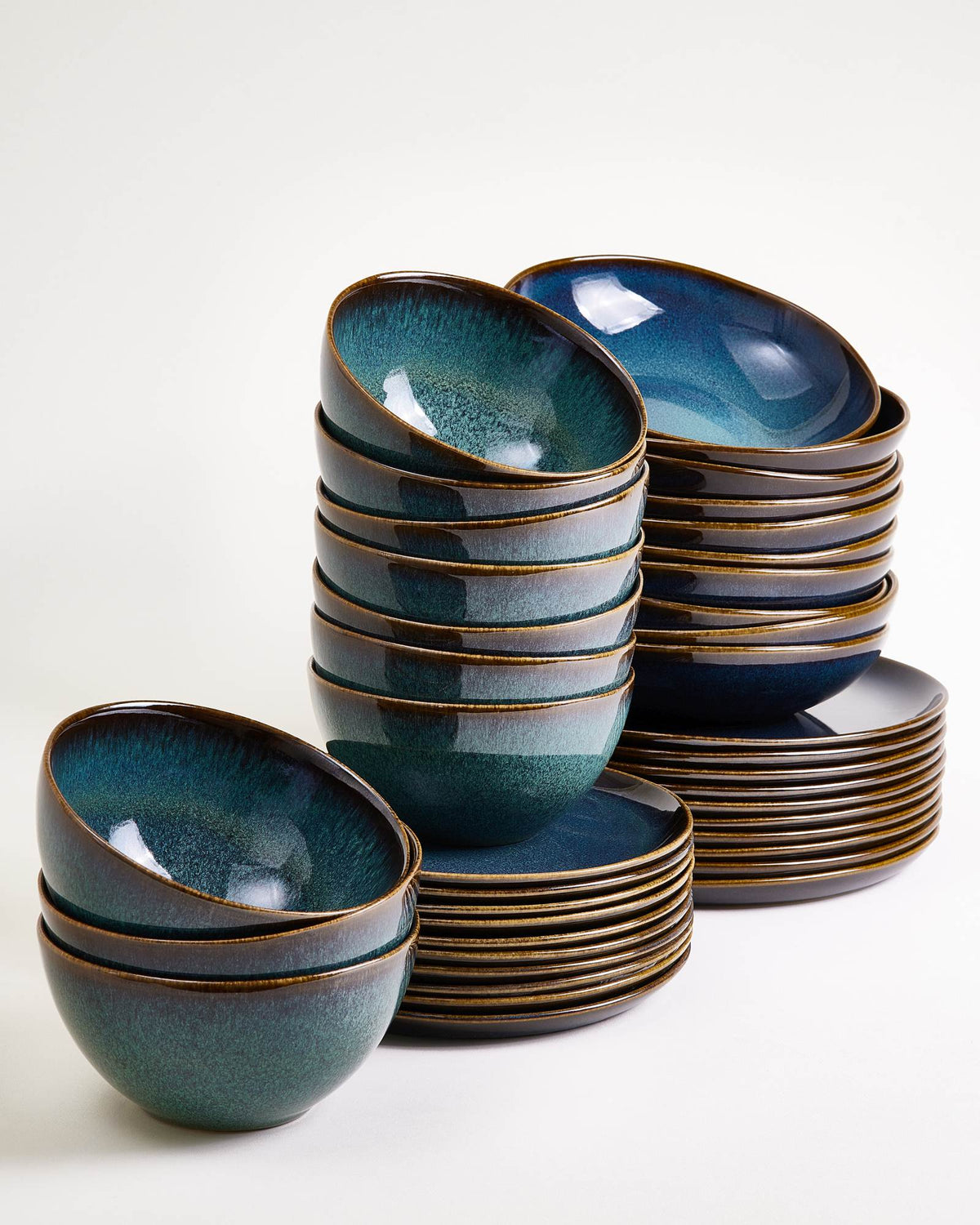 Melides - Set di stoviglie oceanblue 40 pezzi