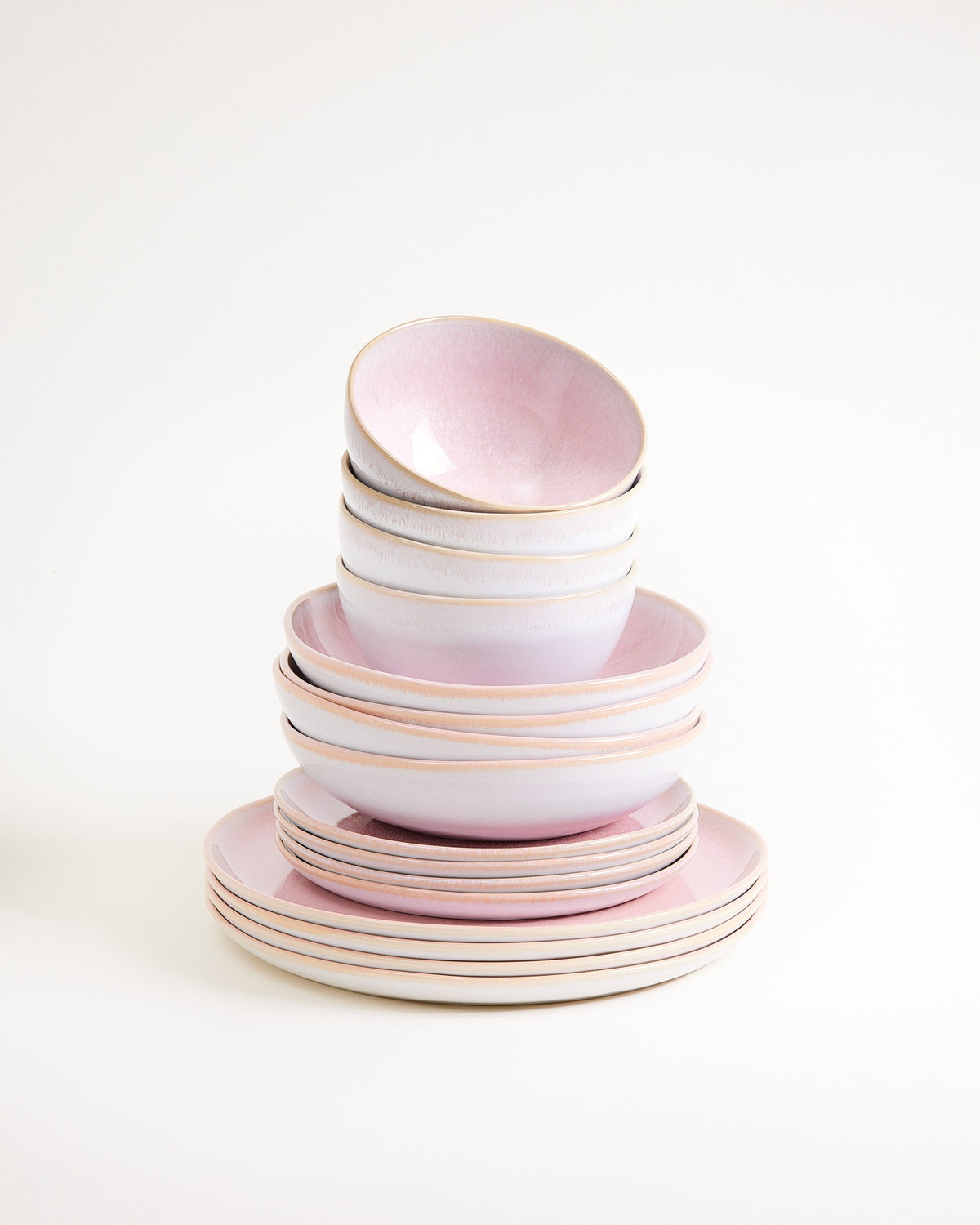 Melides - Set di stoviglie rosa 16 pezzi