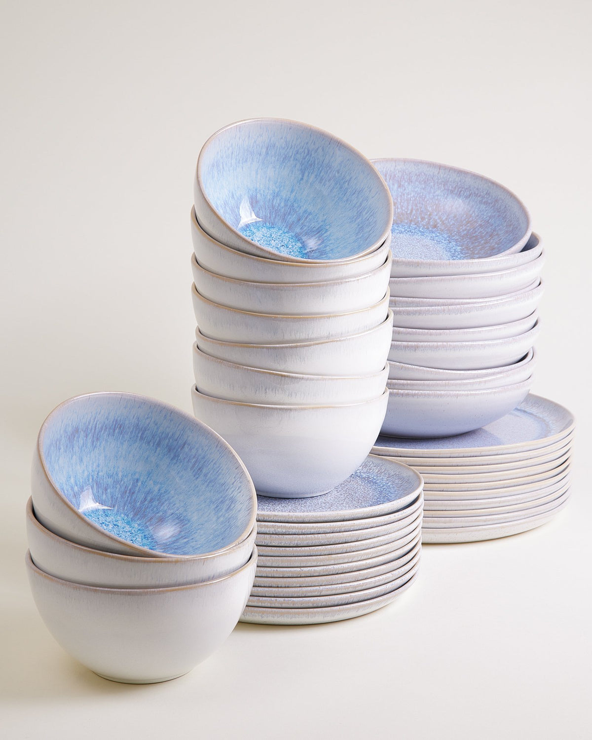 Melides - Set di stoviglie blu pietra 40 pezzi