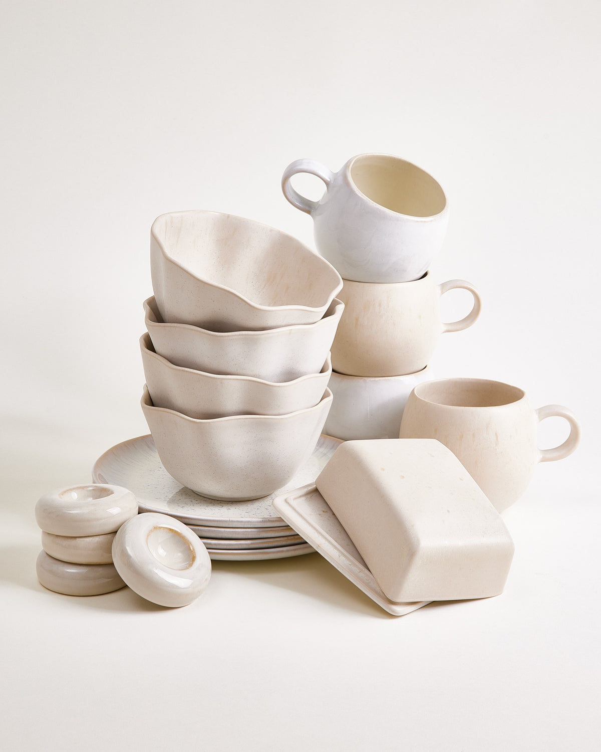 Set di stoviglie Morning Sands sabbia 17 pezzi