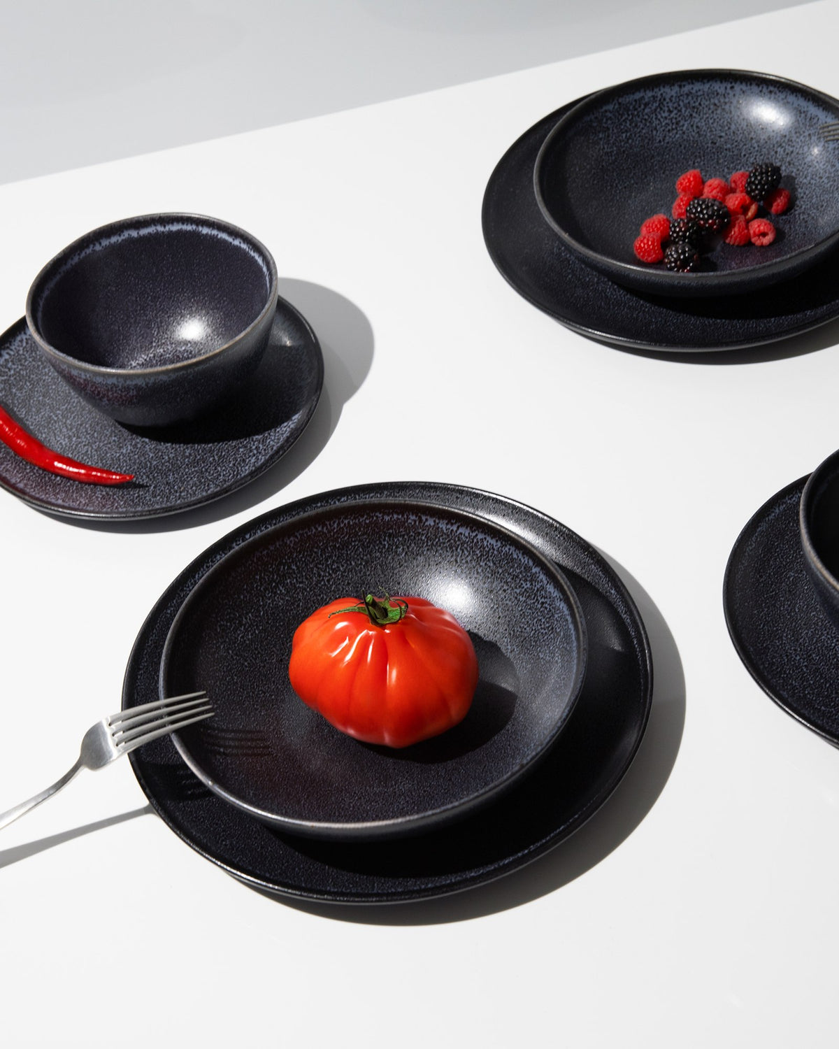 Turmalina - Tableware set black 8 pieces