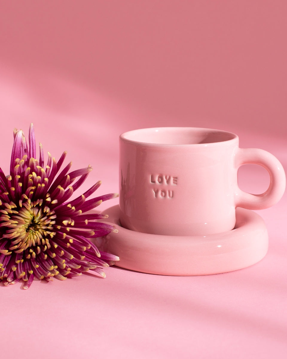 Seia Tasse & Untertasse Love rosa