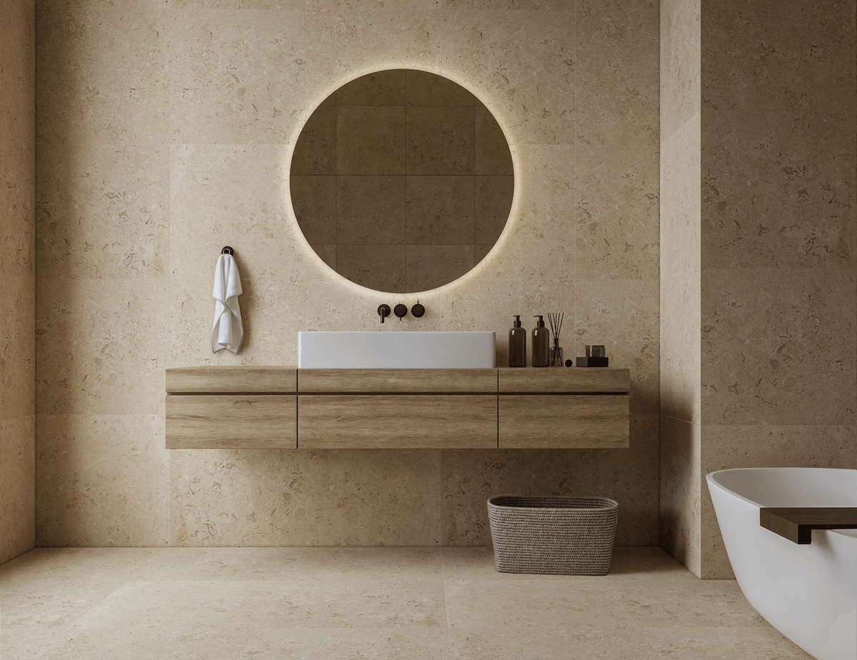 Aspö Kalk Ivory Matt Rect. 60x60 CM Klinker - Trendi Kakel - KakelExpress