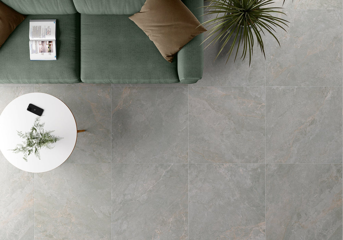 Aura Grey Marmor Matt Rect. 60x60 CM Klinker - Trendi Kakel - KakelExpress