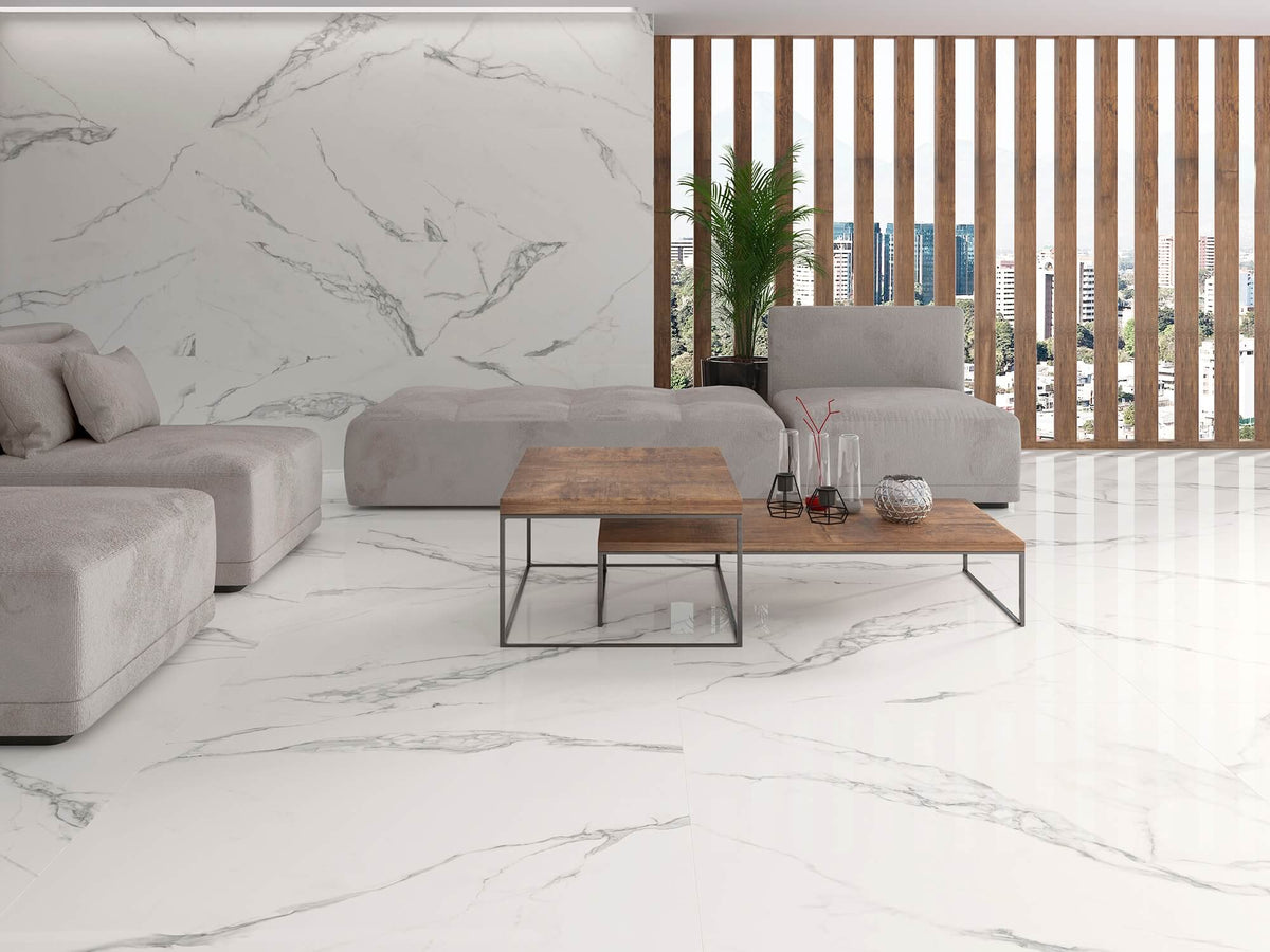 Bianco Lux White Blank Rect. 60x60 CM Klinker - Trendi Kakel - KakelExpress