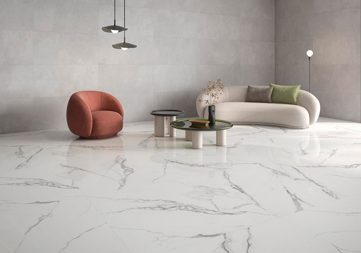 Bianco Lux White Blank Rect. 60x60 CM Klinker - Trendi Kakel - KakelExpress