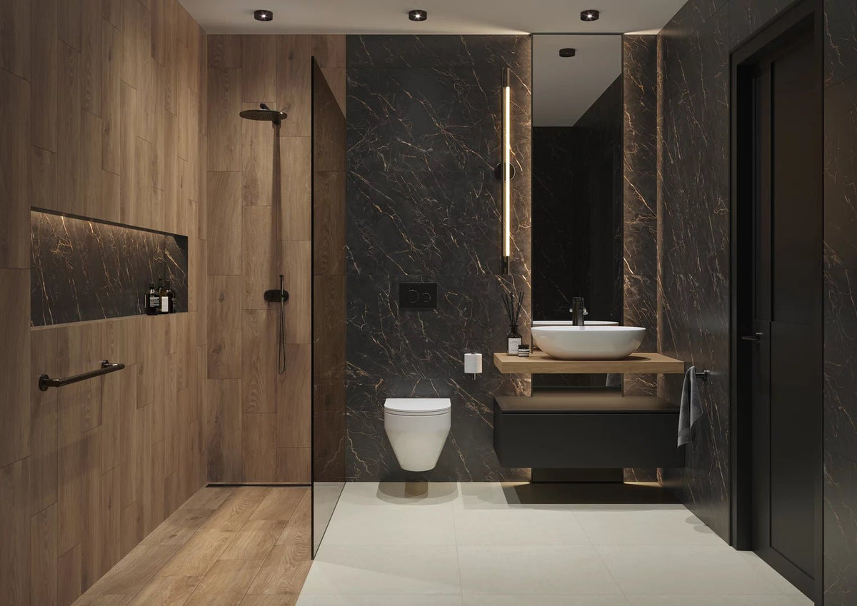 Deluxe Marble Black Matt Rect. 60x60 CM Klinker - Trendi Kakel - KakelExpress