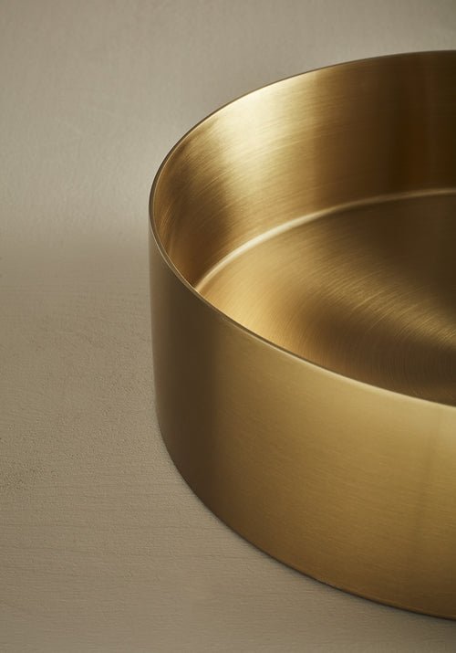 Handfat Circle Steel Borstad Mässing Hafa - Hafa - KakelExpress