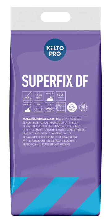 Kiilto Superfix DF fästmassa 15 kg - Kiilto - KakelExpress