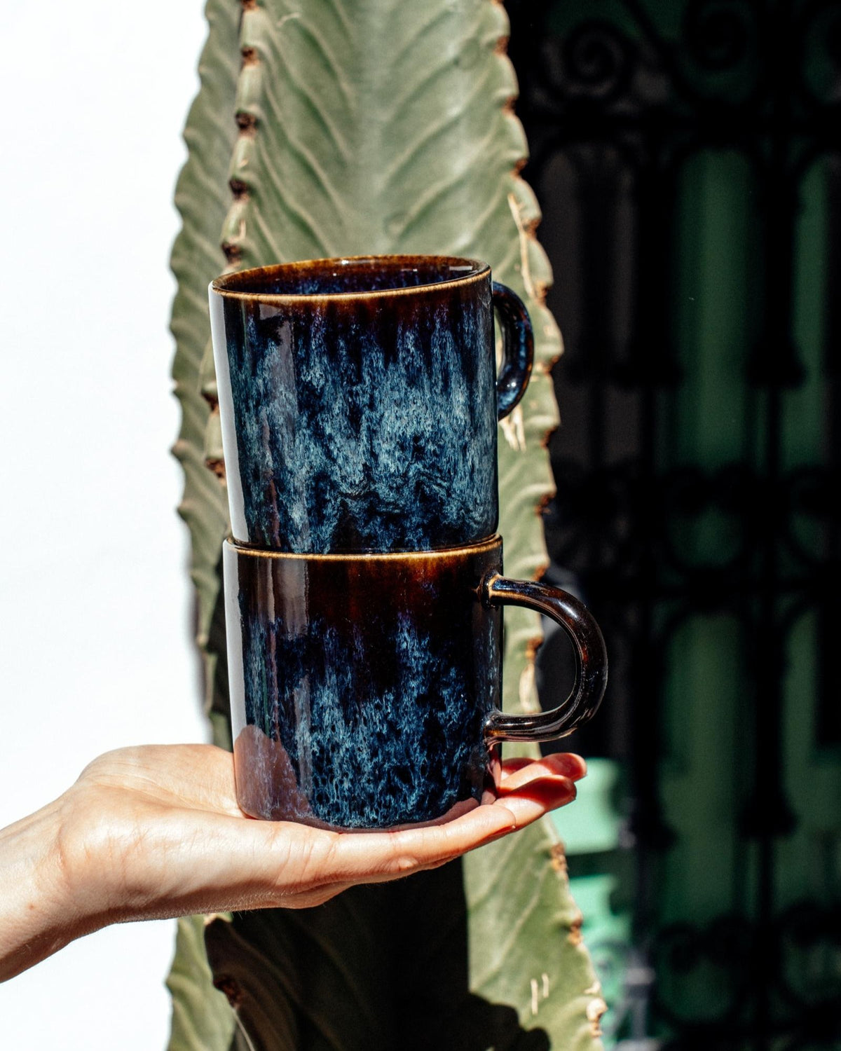 Cordoama Tasse groß modern dunkelblau