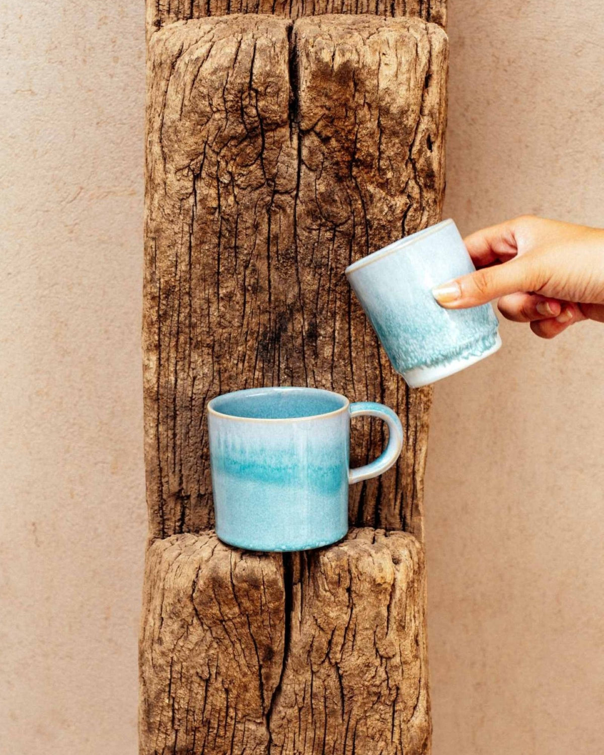 Cordoama Tasse groß modern aqua
