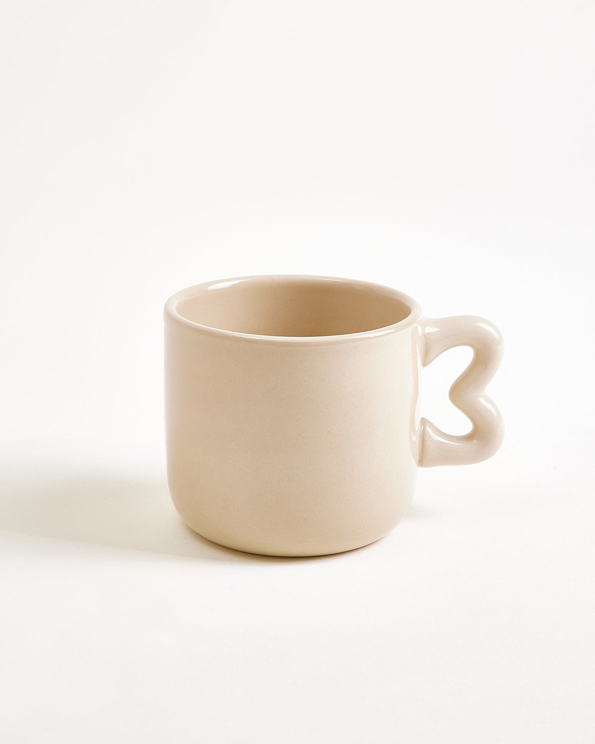 Seia - Tazza e piattino Cuore sabbia