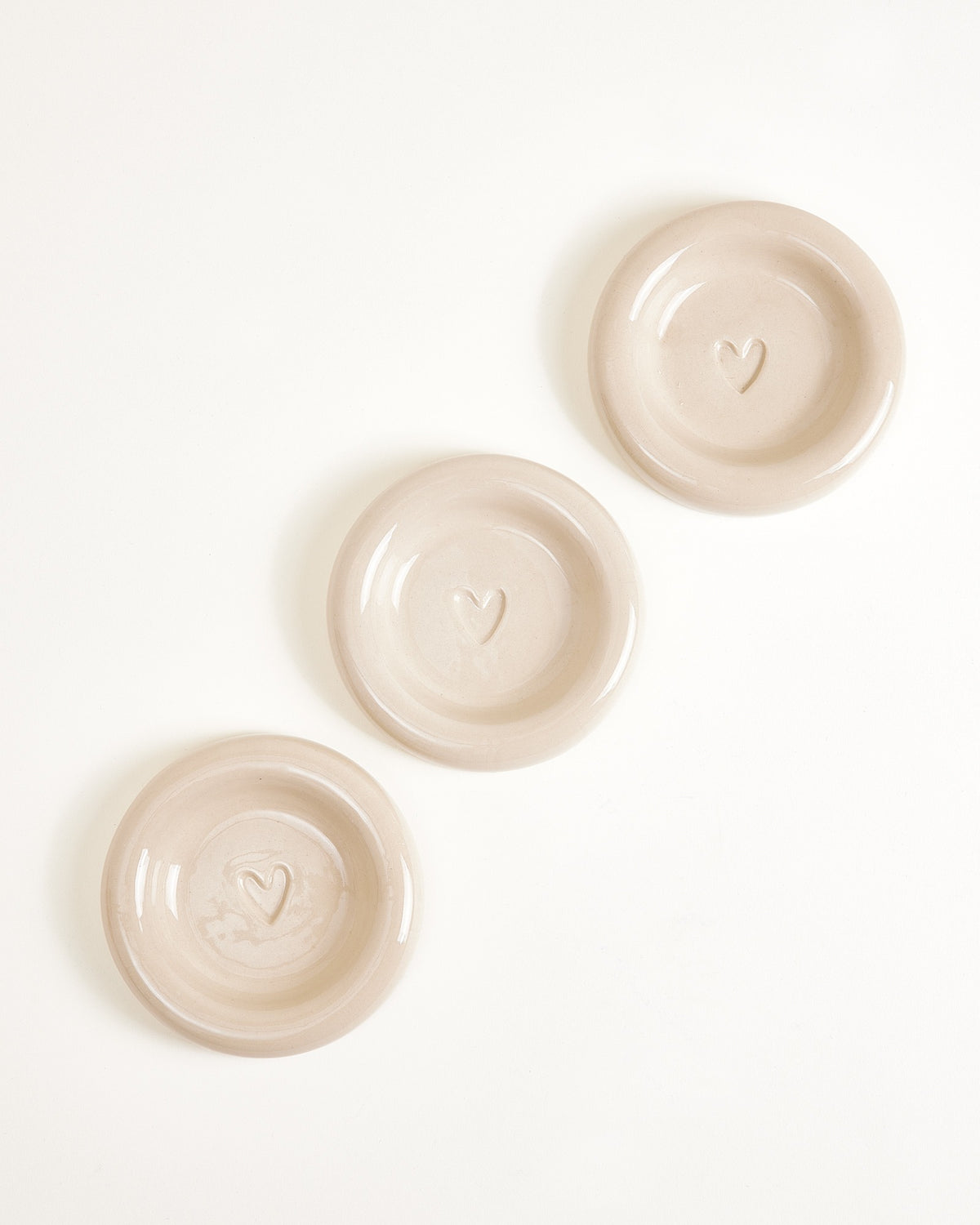 Seia - Tazza e piattino Cuore sabbia