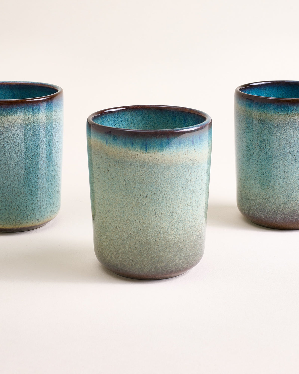 Madeira - Tazza senza manico verde-blu Set da 4