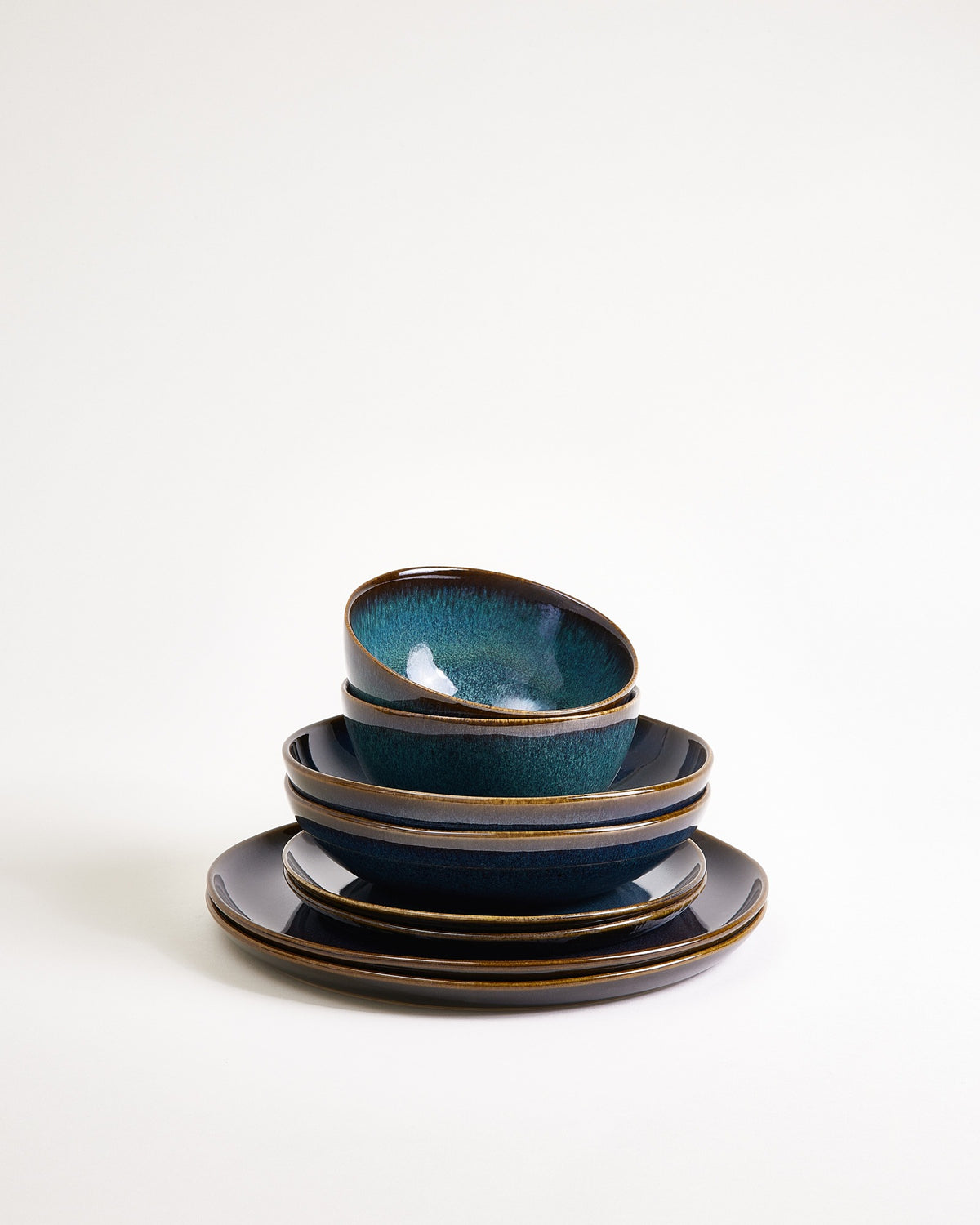 Melides - Set di stoviglie oceanblue 8 pezzi