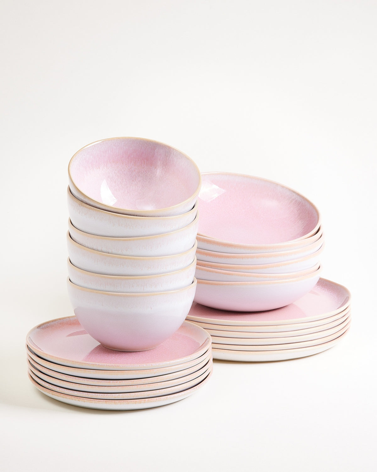 Melides - Set di stoviglie rosa 24 pezzi