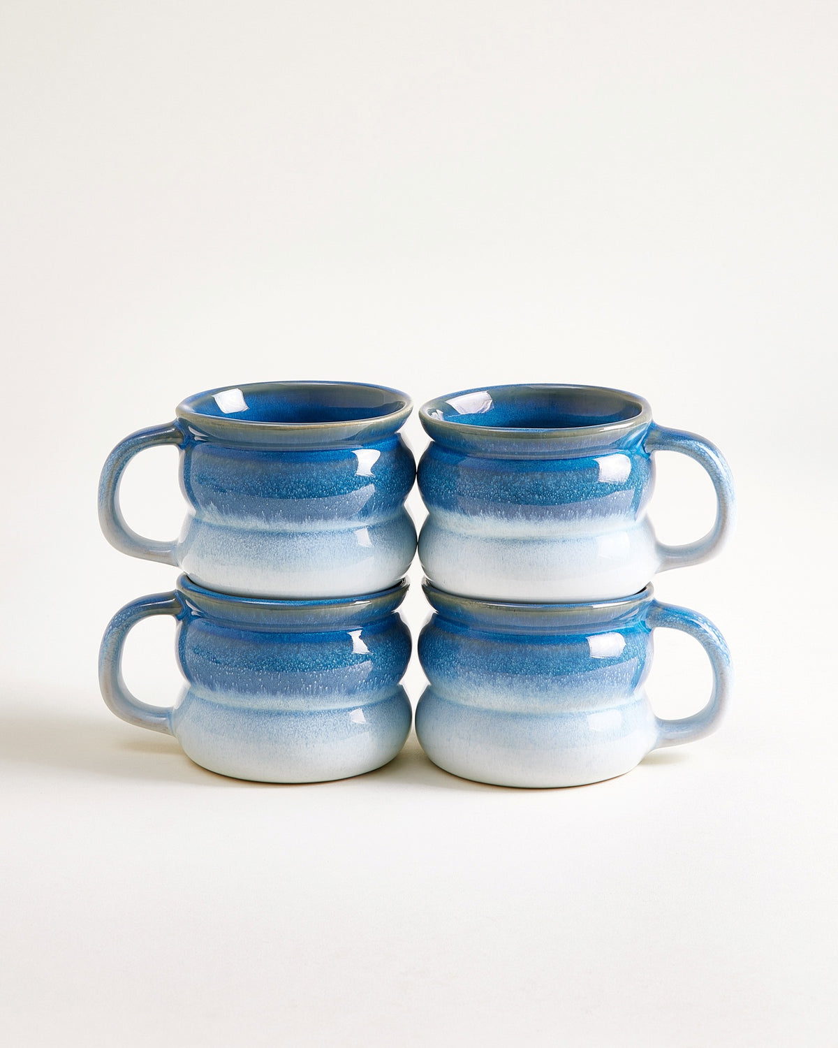 Ombra - Tazza piccola Bubble Blu scuro, blu chiaro Set da 4