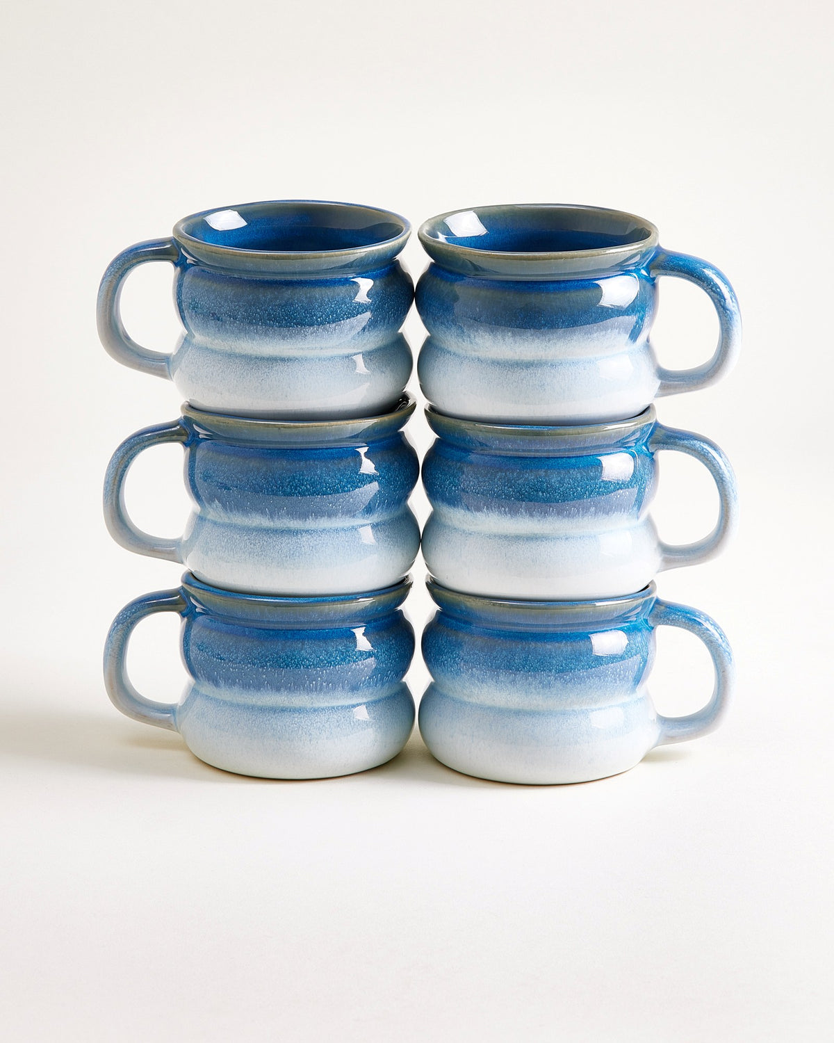 Ombra - Tazza piccola Bubble Blu scuro, blu chiaro Set da 6