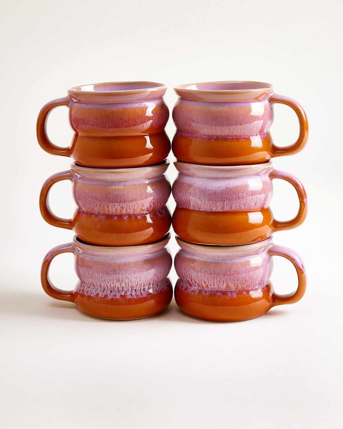 Ombra - Tazza piccola Bubble rosa arancione Set da 6