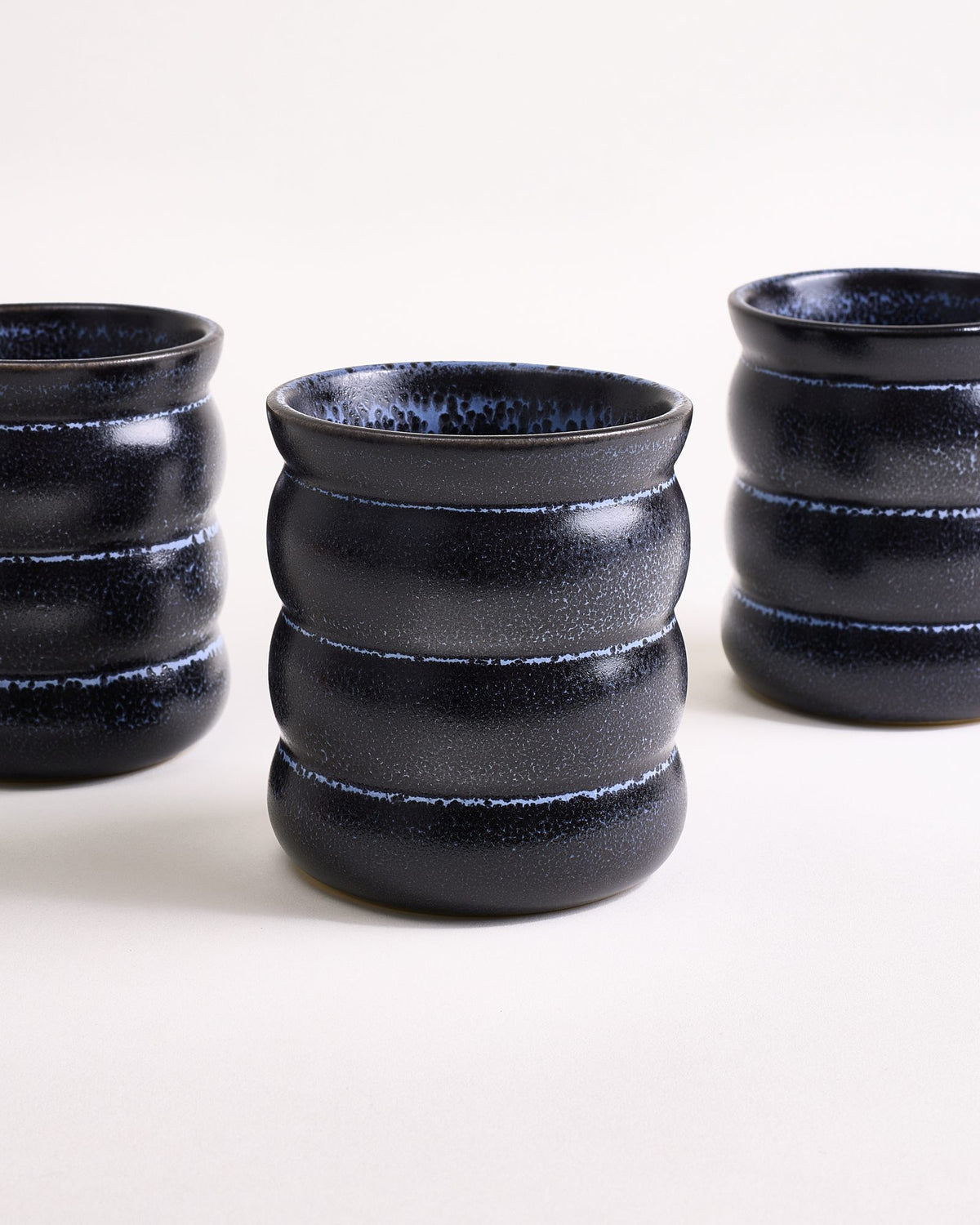 Turmalina - Large cup Bubble black Set of 4