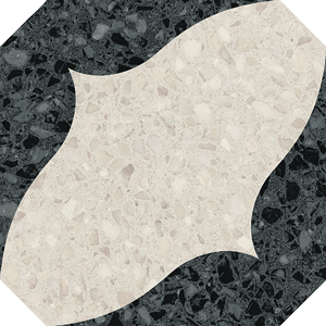 Octogono Cerbere Negro 20x20 CM Klinker - Vives - KakelExpress