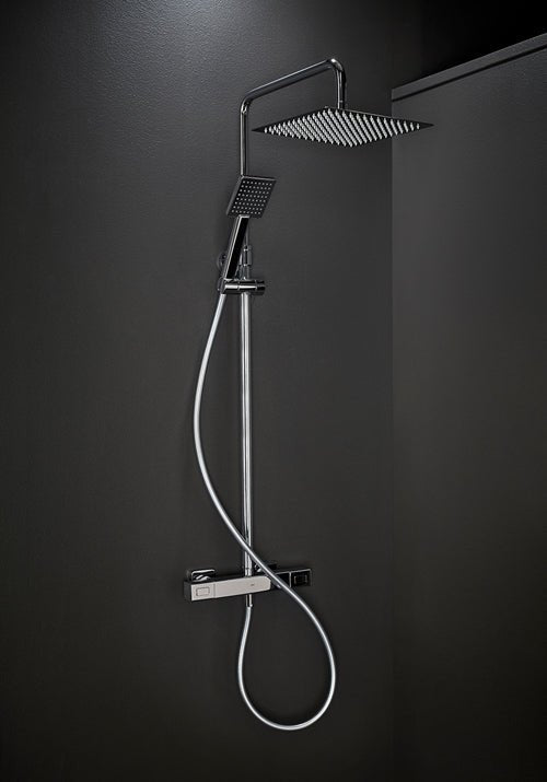 Takdusch Mix Slim Square 160CC Krom med 300x300 duschhuvud Hafa - Hafa - KakelExpress