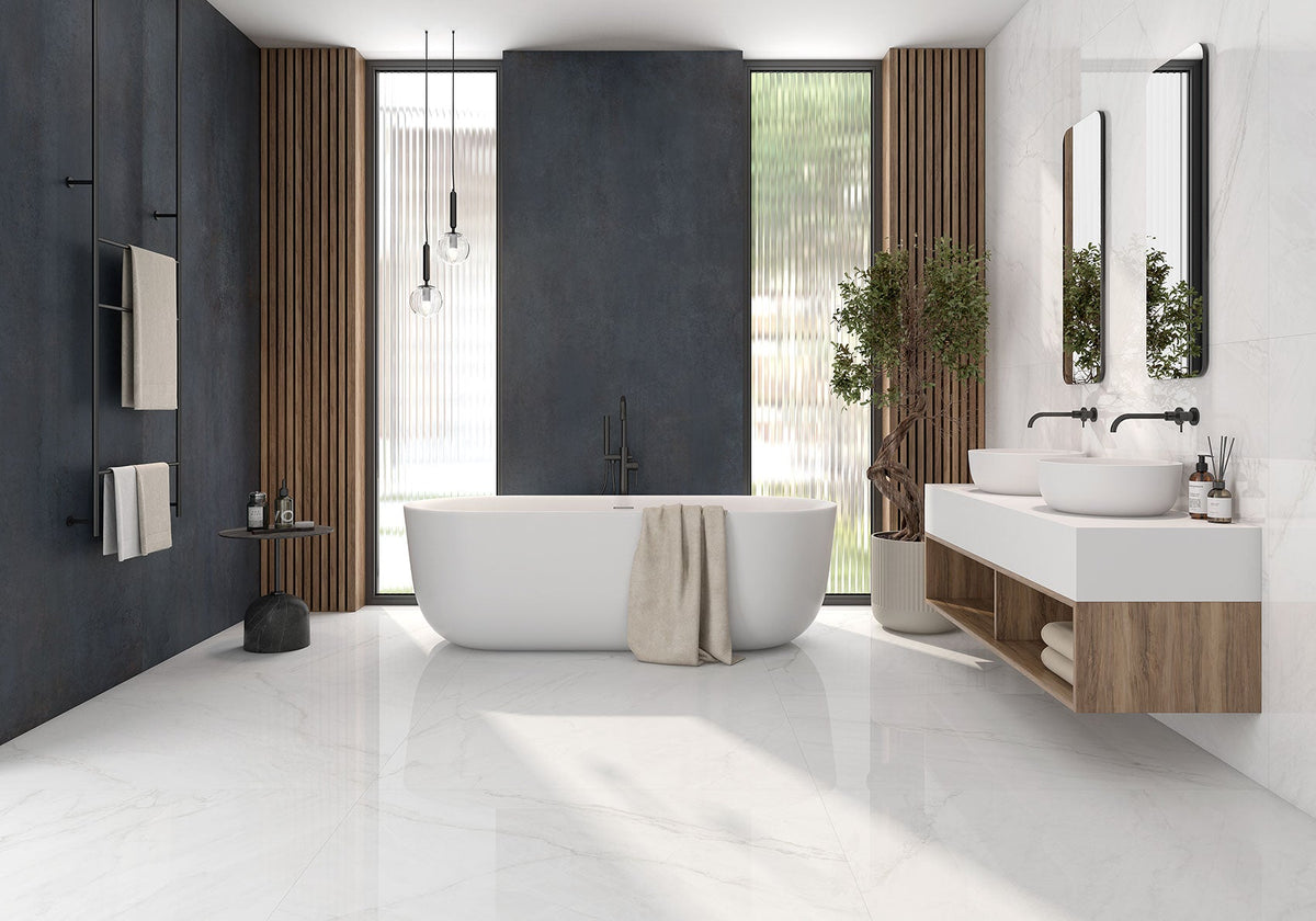 Verona White Blank Rect. 60x60 CM Klinker - Trendi Kakel - KakelExpress