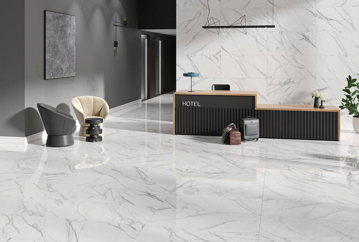 Aston White Blank 60x120 CM Klinker - Trendi Kakel - KakelExpress