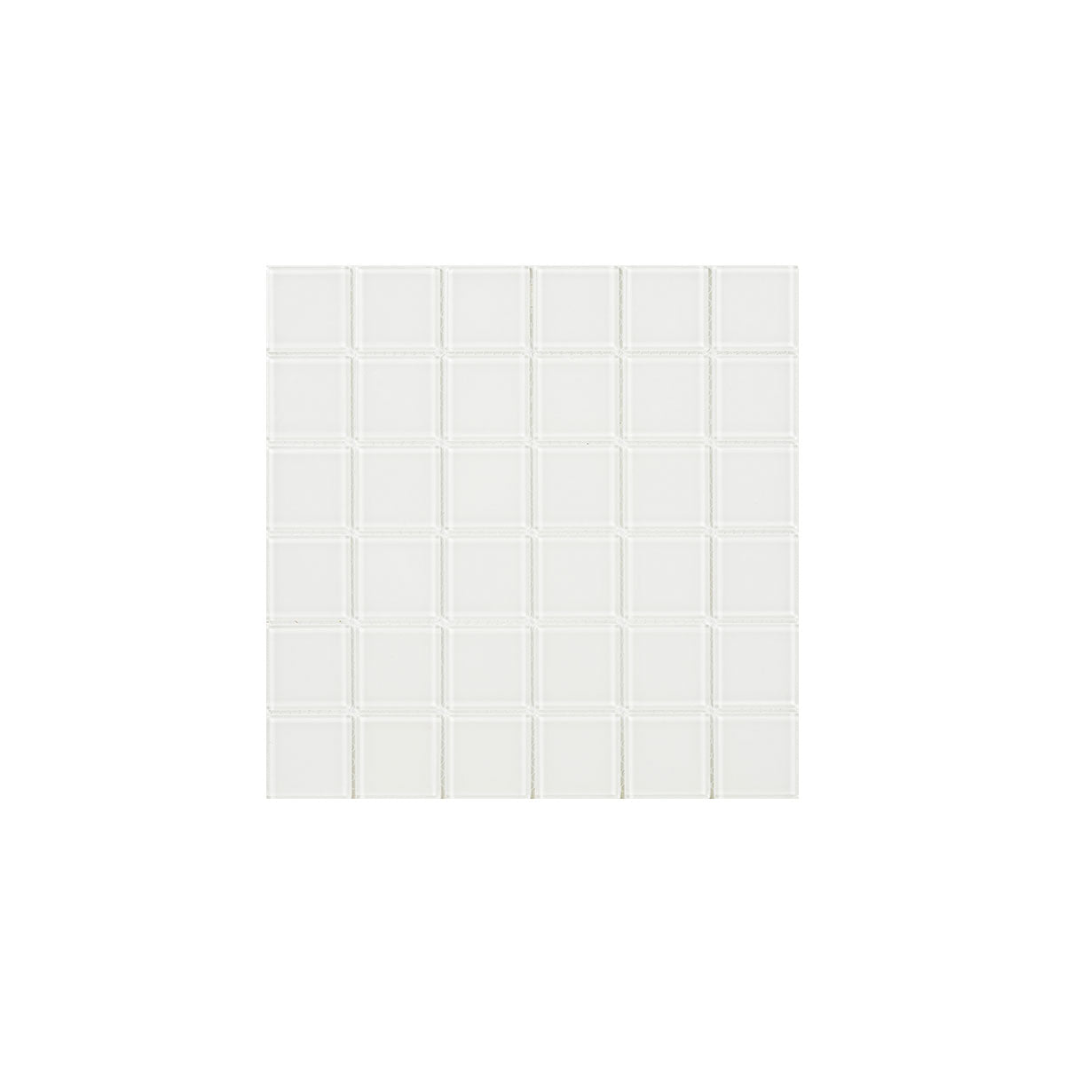 Kristall Vit 48×48 MM Mosaik - tidlöst - KakelExpress