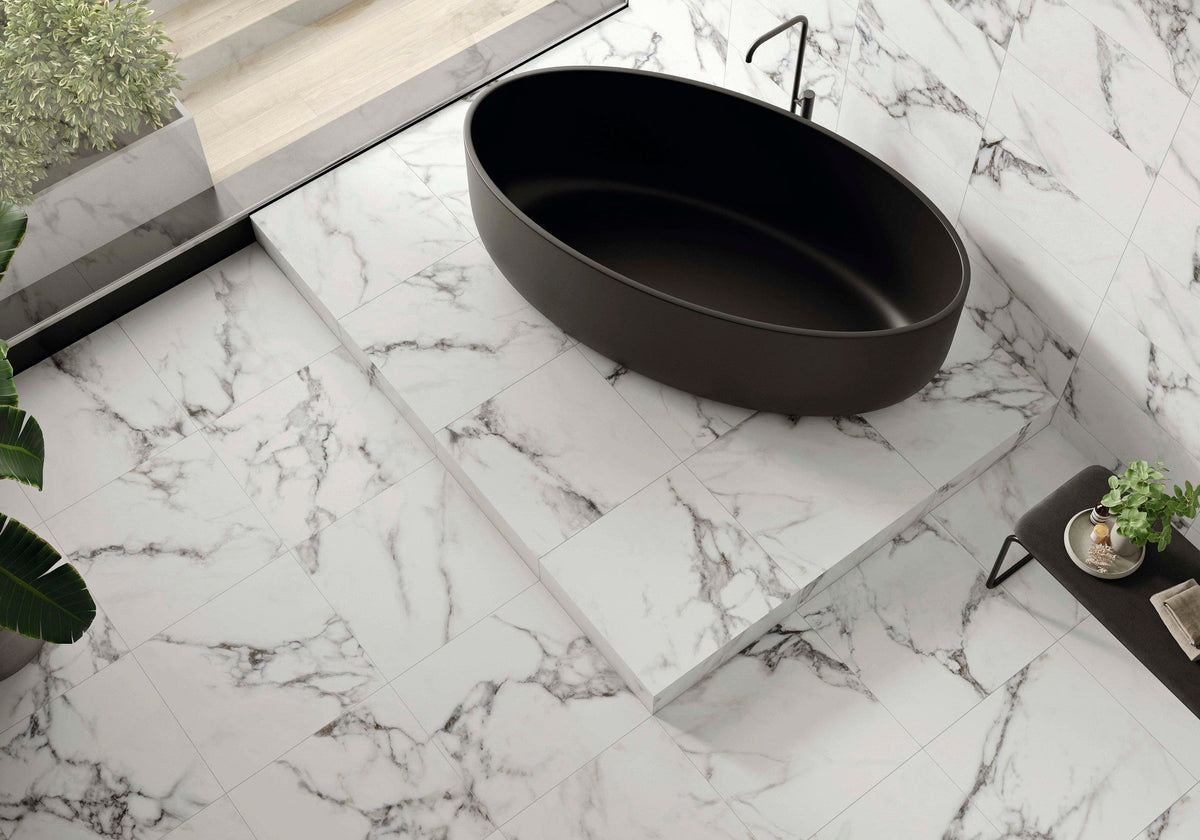 Marble White Matt Rect. 60x60 CM Klinker - Trendi Kakel - KakelExpress