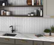 Vox White Kitkat 1,2x9,2 CM Mosaik - Lhådös Kakel - KakelExpress